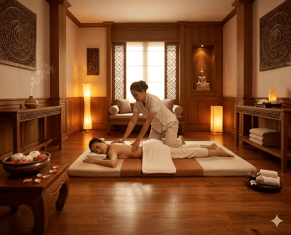 Traditional Thai massage and wellness spa experience in Thailand