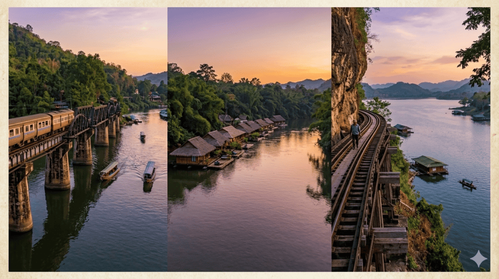 Kanchanaburi Travel Guide: 2-3 Days on the River Kwai Kanchanaburi River Kwai bridge and jungle waterfall, Thailand